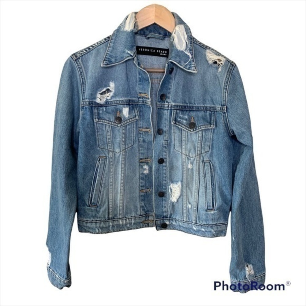 RARE Veronica Beard Cara Chic Jean Jacket - Picture 4 of 9